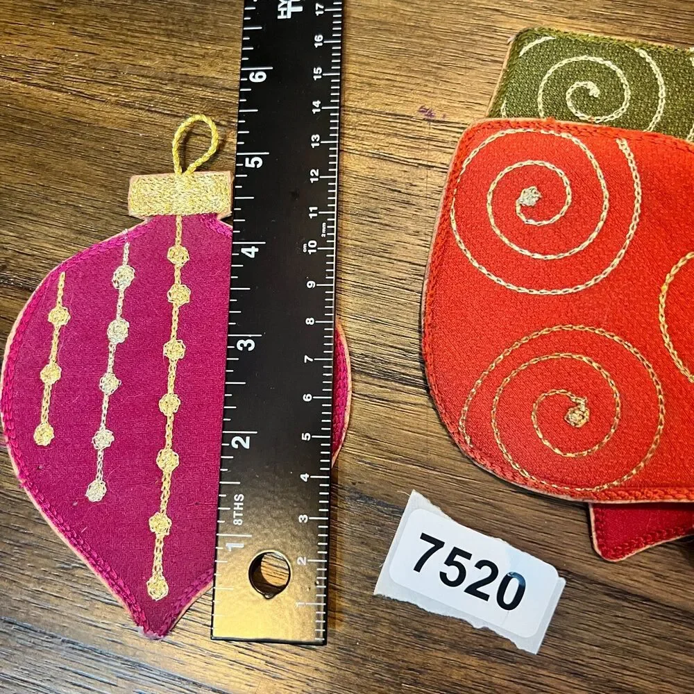 Crate & Barrel Drink Coaster Set of 4 100% Cotton 6